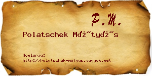 Polatschek Mátyás névjegykártya